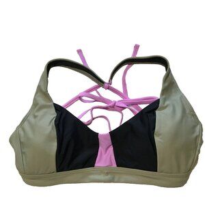 PrAna Women's Tulum Top,Size Medium, Black Color Block,NWT